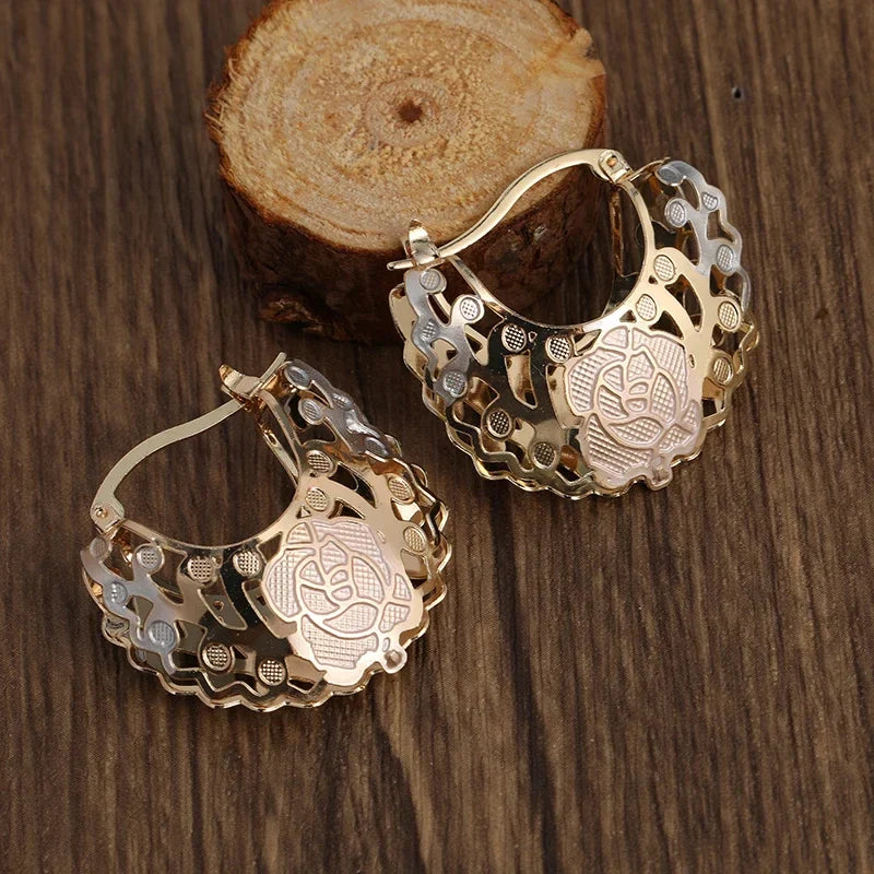 Intricate Open Floral Earrings