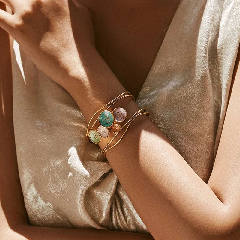 Classy Floral Bangle Bracelets