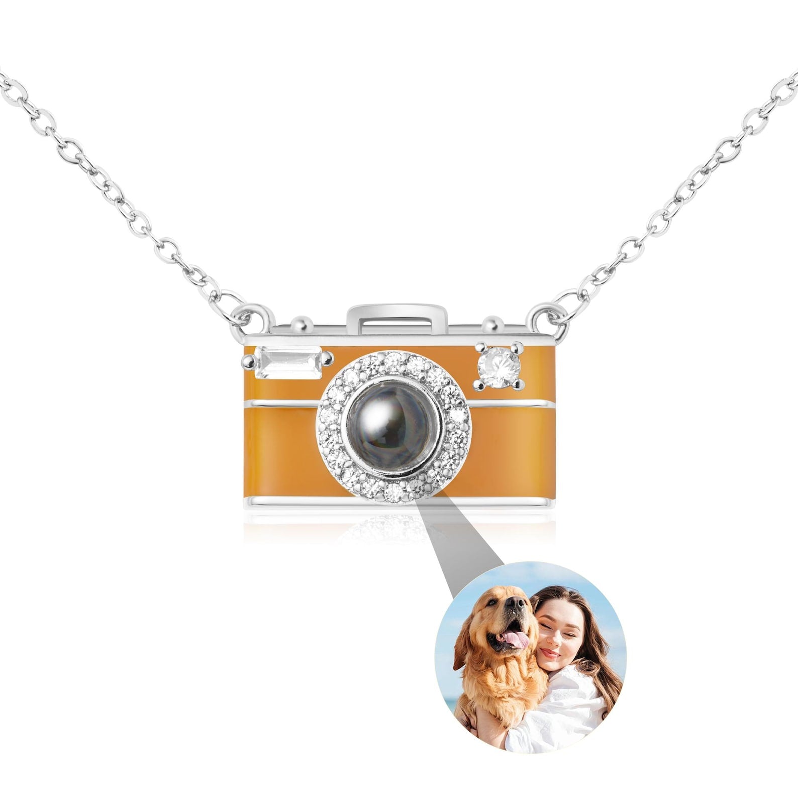 Dainty Camera Custom Personalized Necklace
